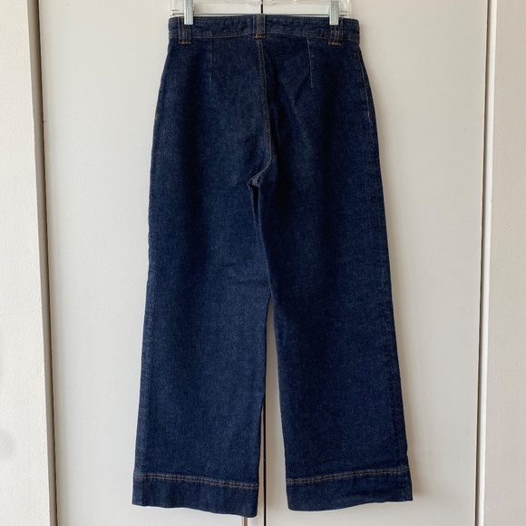 Wide Leg Cropped Patch Pocket Jeans - Picture 5 of 6